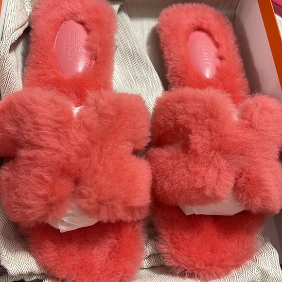 Hermes Shearling Oran Size 38 - Picture 4 of 5